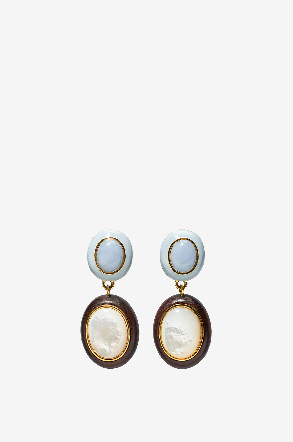 Papaya Pearl dangling earrings LIZZIE FORTUNATO MULTI COLOURED