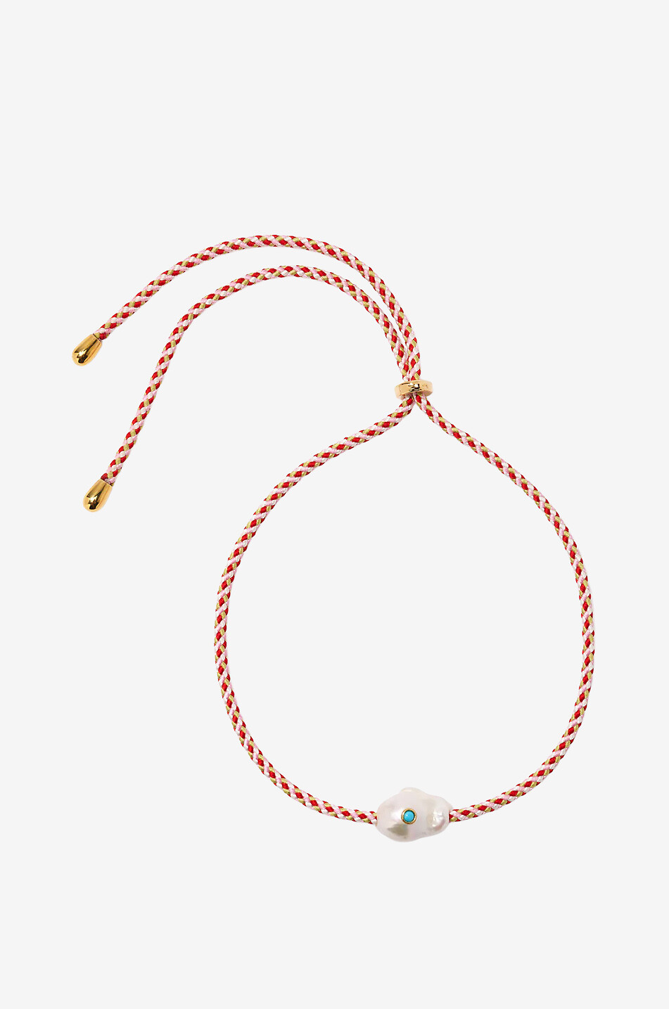 LIZZIE FORTUNATO Camper cord necklace with pearl Women MULTI COLOURED 1