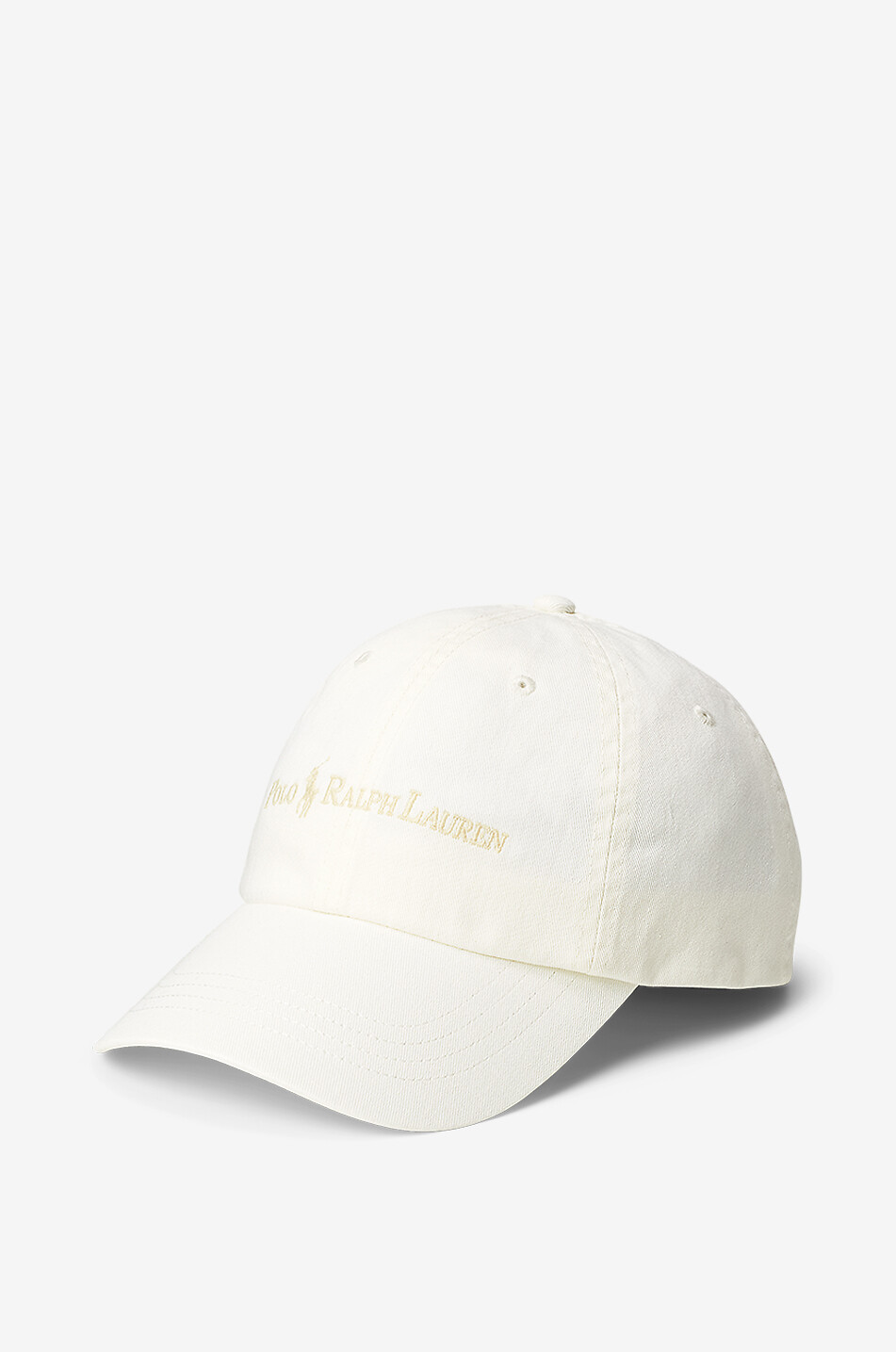 POLO RALPH LAUREN Logobestickte Baumwolltwill-Baseballkappe Damen CREMEFARBEN 1