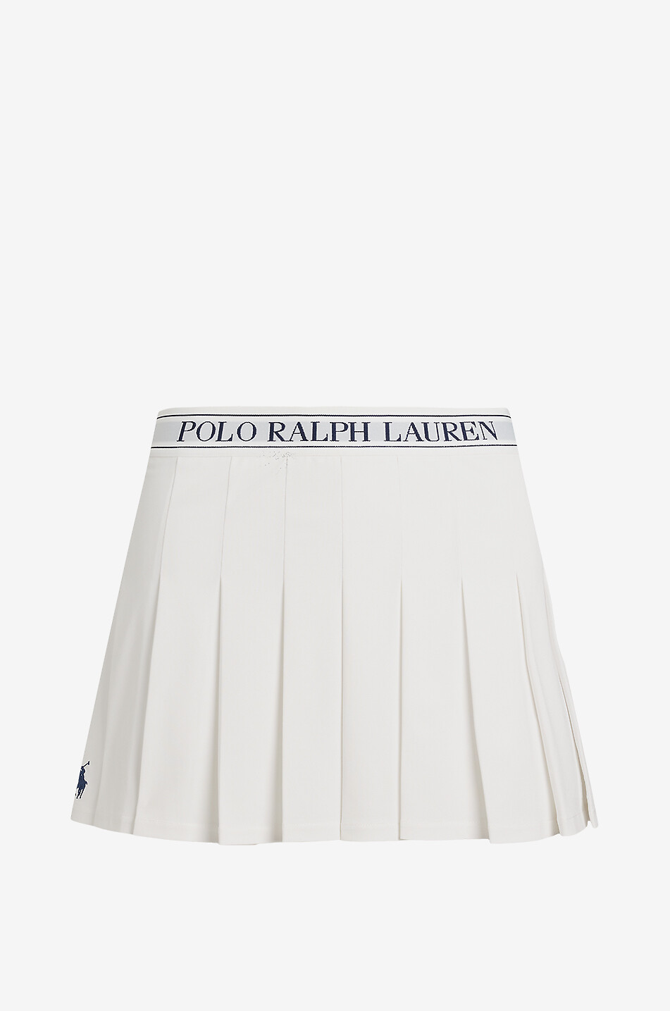 Concept piqué pleated miniskirt