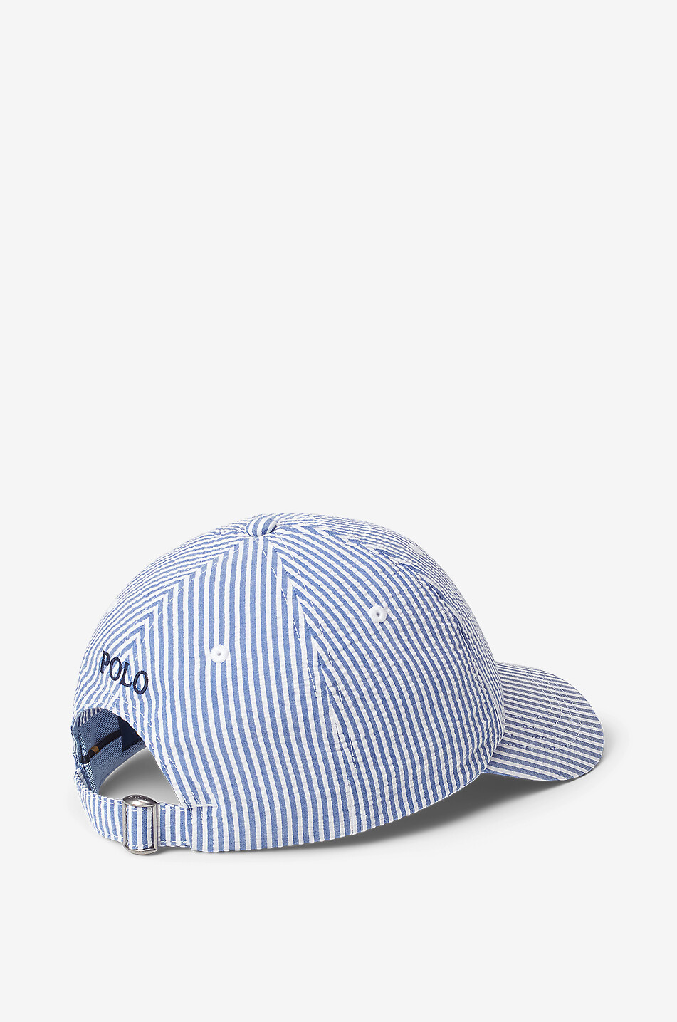 POLO RALPH LAUREN Casquette en seersucker rayé Pony Femme BLEU 2