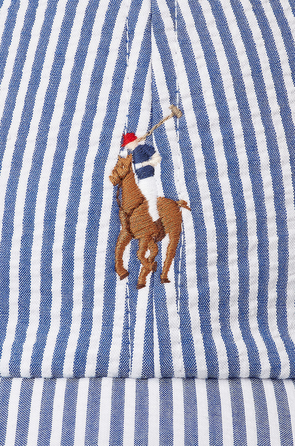 POLO RALPH LAUREN Casquette en seersucker rayé Pony Femme BLEU 3