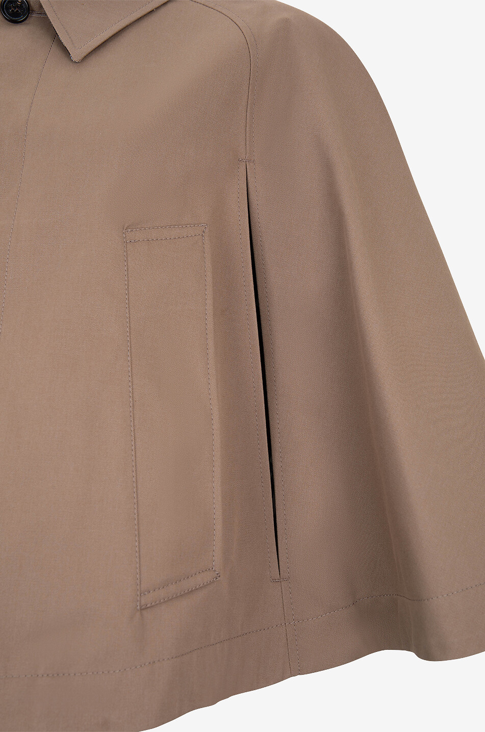 BURBERRY Verkürztes Cape aus Baumwolltwill Damen [akeneo-beigefonce] 3