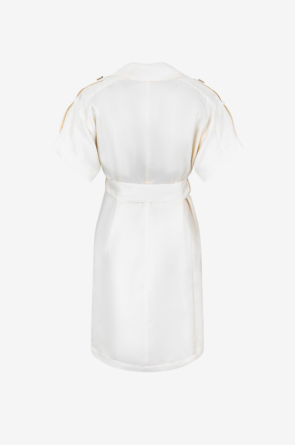 Double-breasted short trench dress