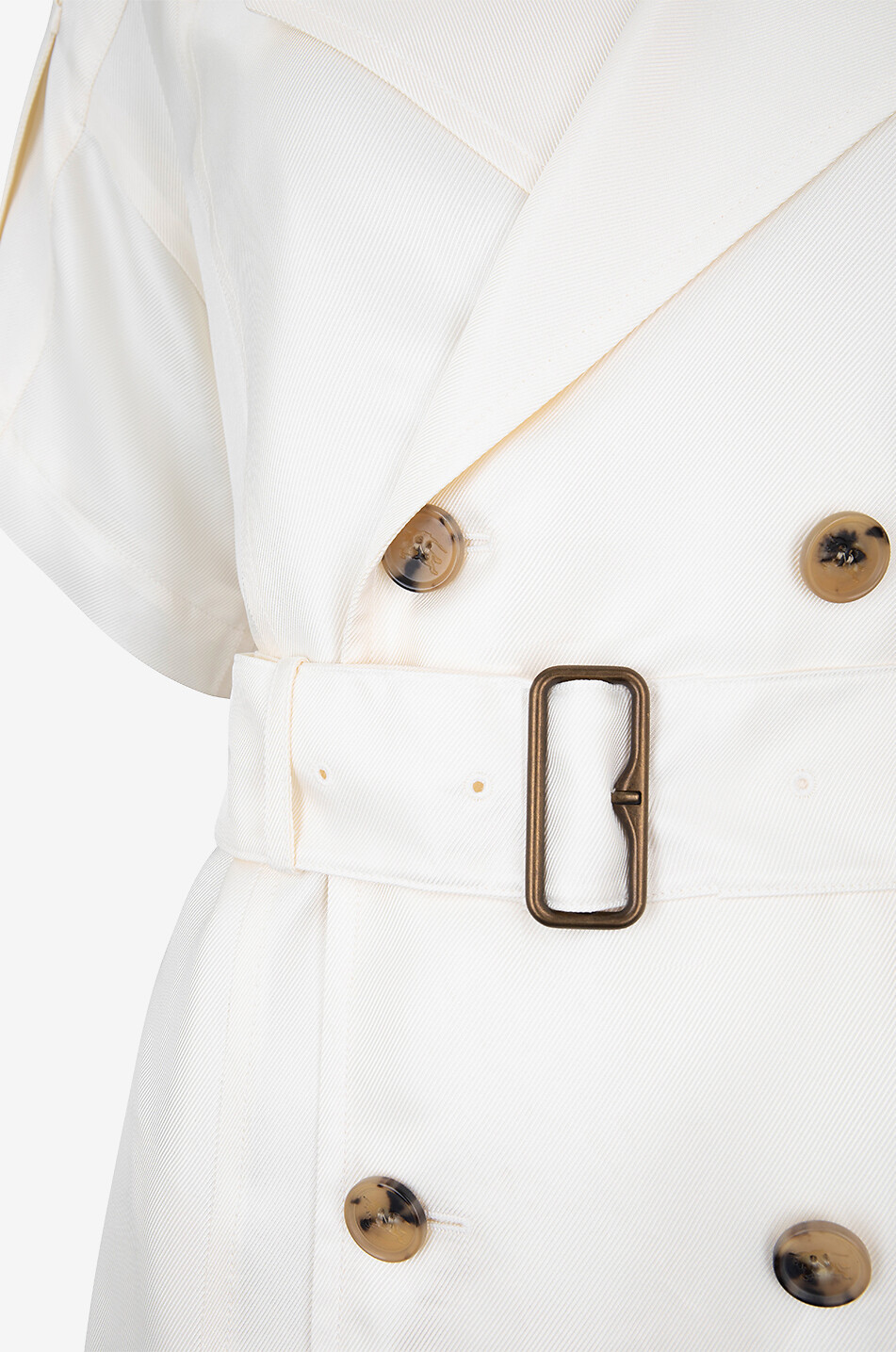 BURBERRY Robe trench courte à boutonnage double Femme Beige clair 3