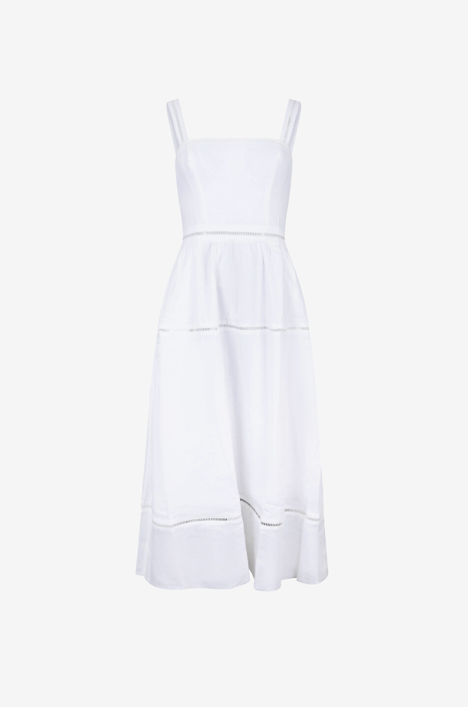 REFORMATION Everett White midi linen sundress Women WHITE 1