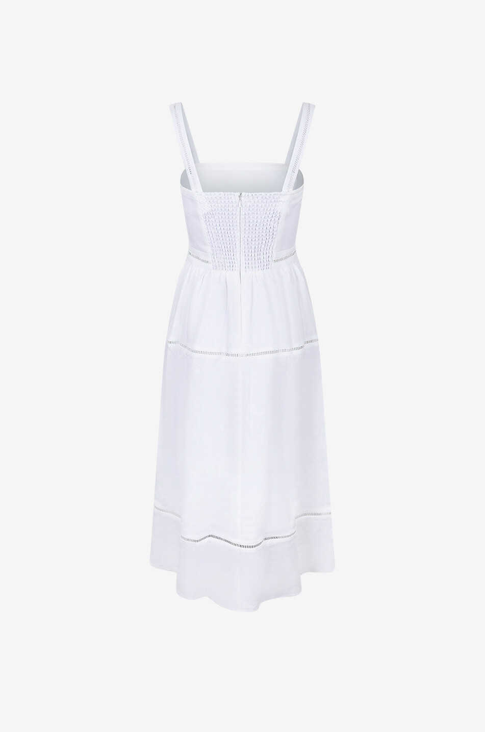 REFORMATION Everett White midi linen sundress Women WHITE 2