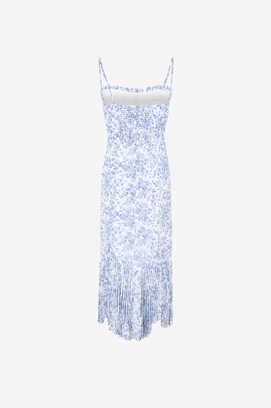 REFORMATION Aiko Chloé asymmetric midi strappy dress Women LIGHT BLUE 2
