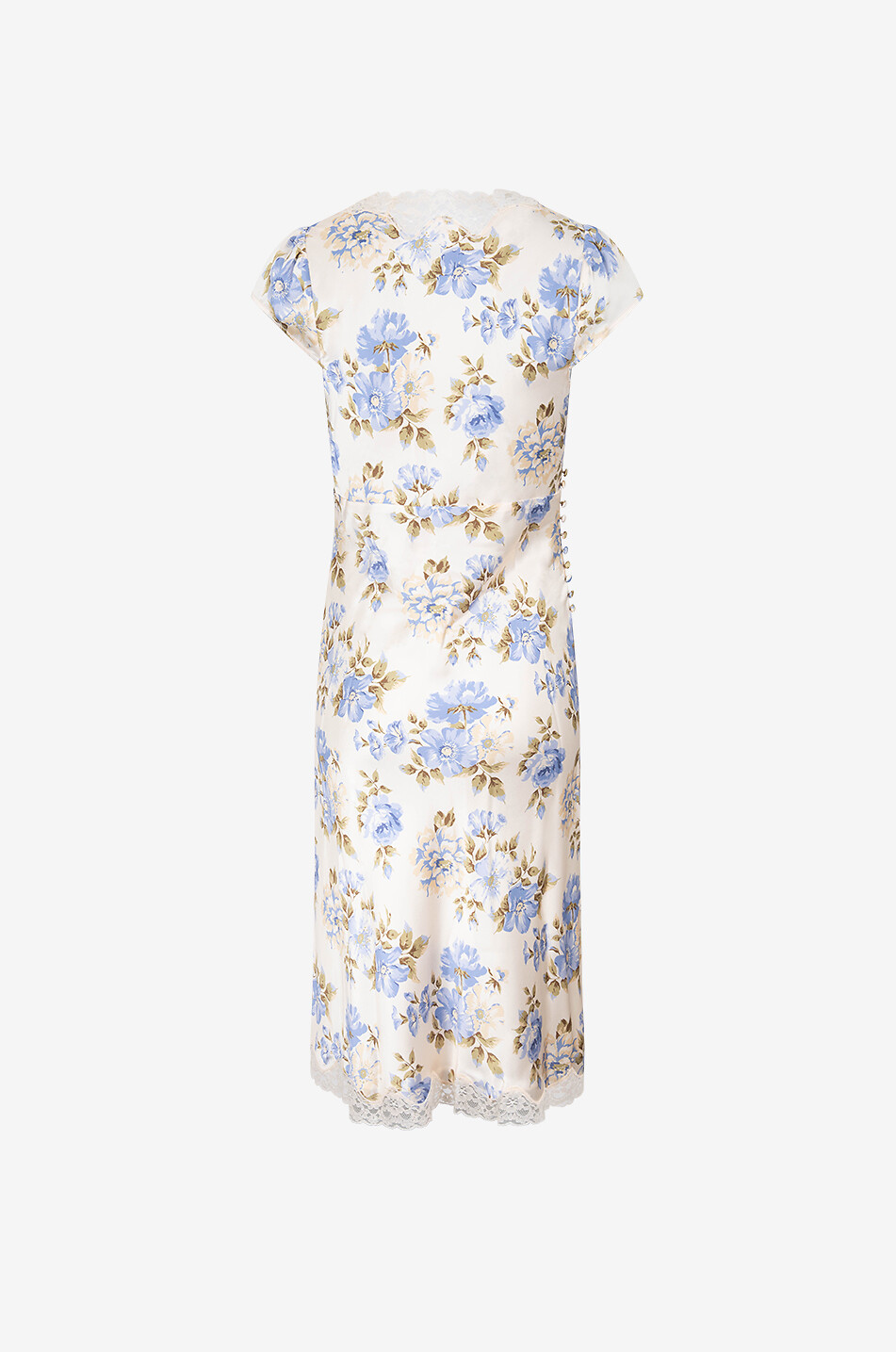 REFORMATION Florence Romantic lace-adorned floral silk short dress Women MULTI COLOURED 2