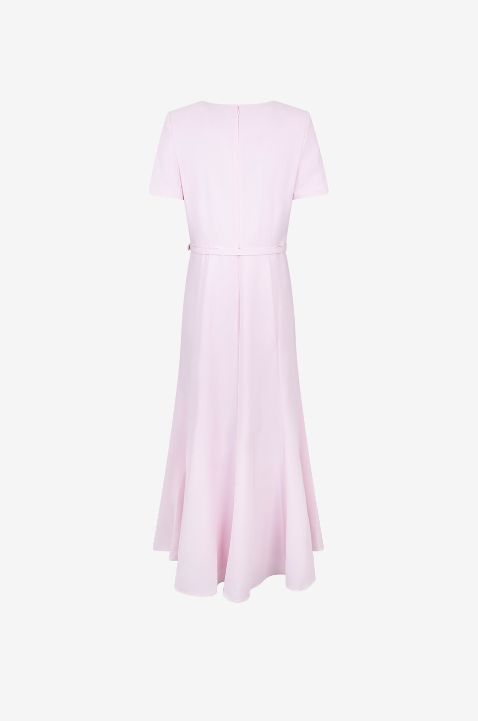 ROLAND MOURET Robe midi en cady Tri-Fold Drape Femme ROSE CLAIR 2