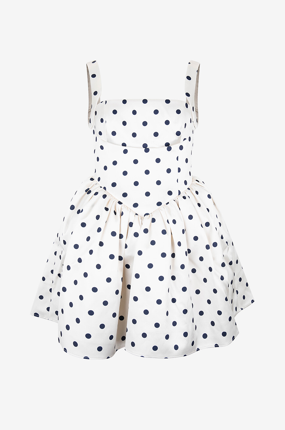 Mini robe en satin à pois