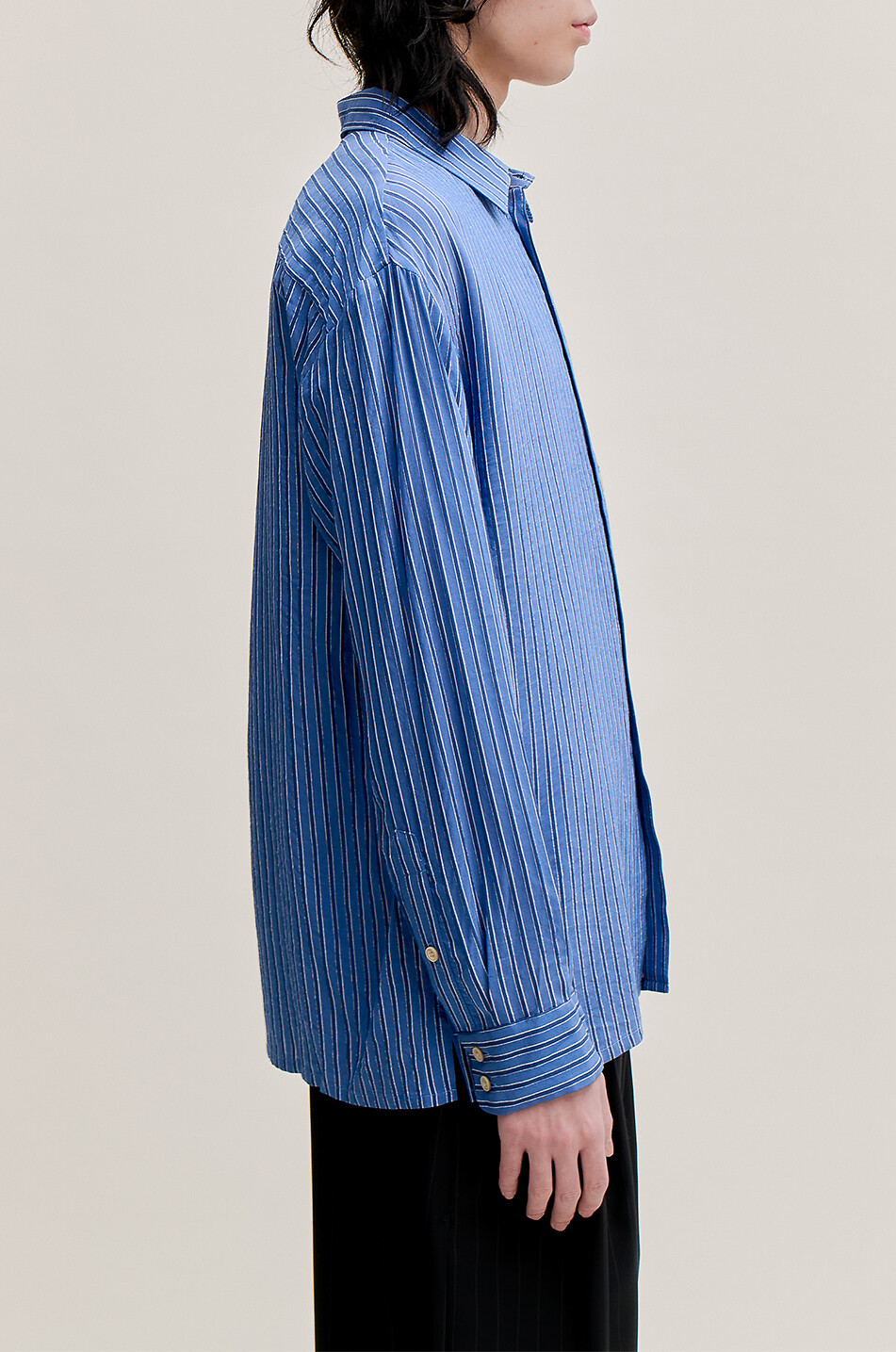 A KIND OF GUISE Gusto striped viscose shirt Men BLUE 4