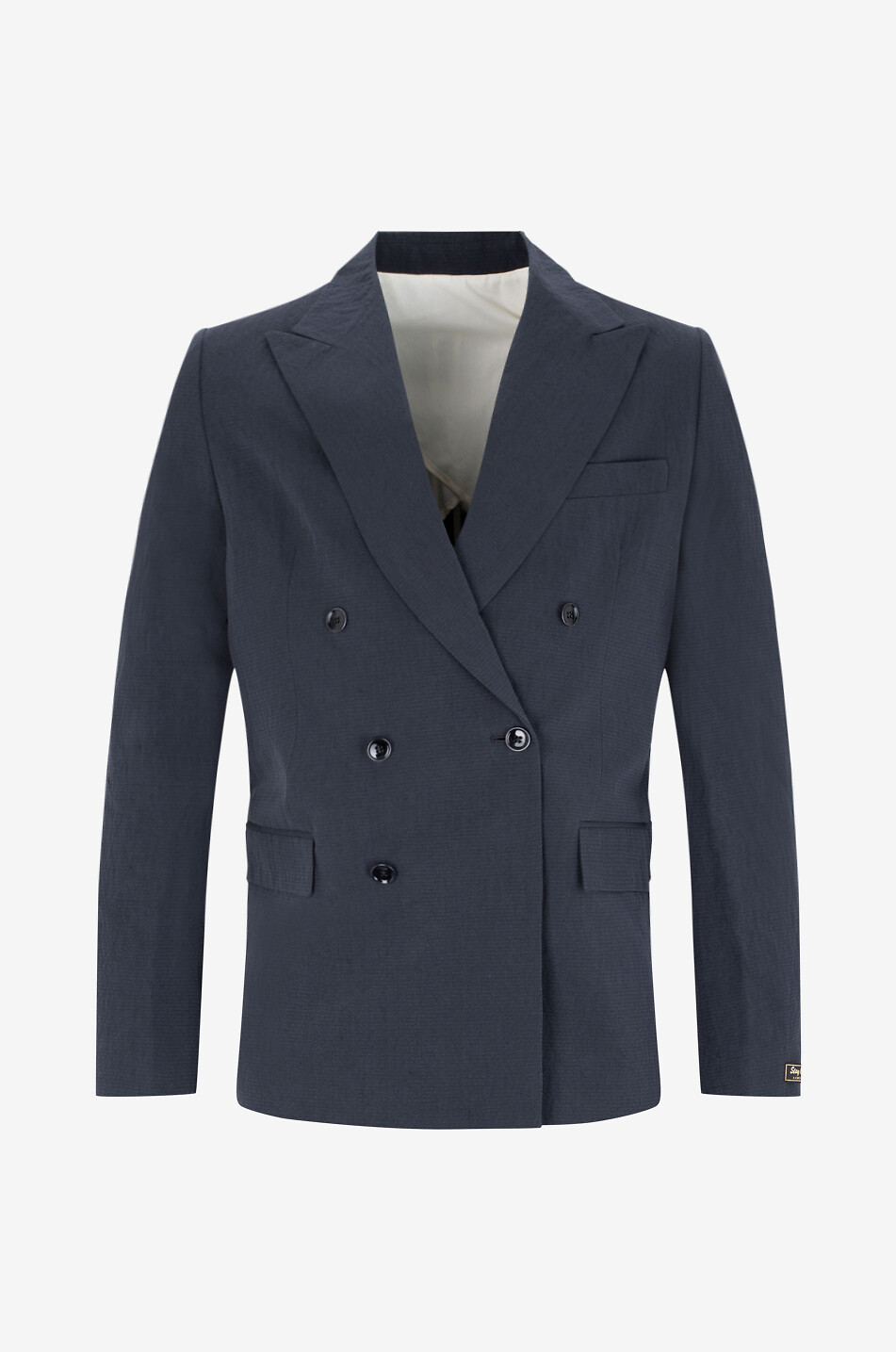 A KIND OF GUISE Blazer aus Baumwolle und Leinen Double-Breasted Peak Herren DUNKELBLAU 1