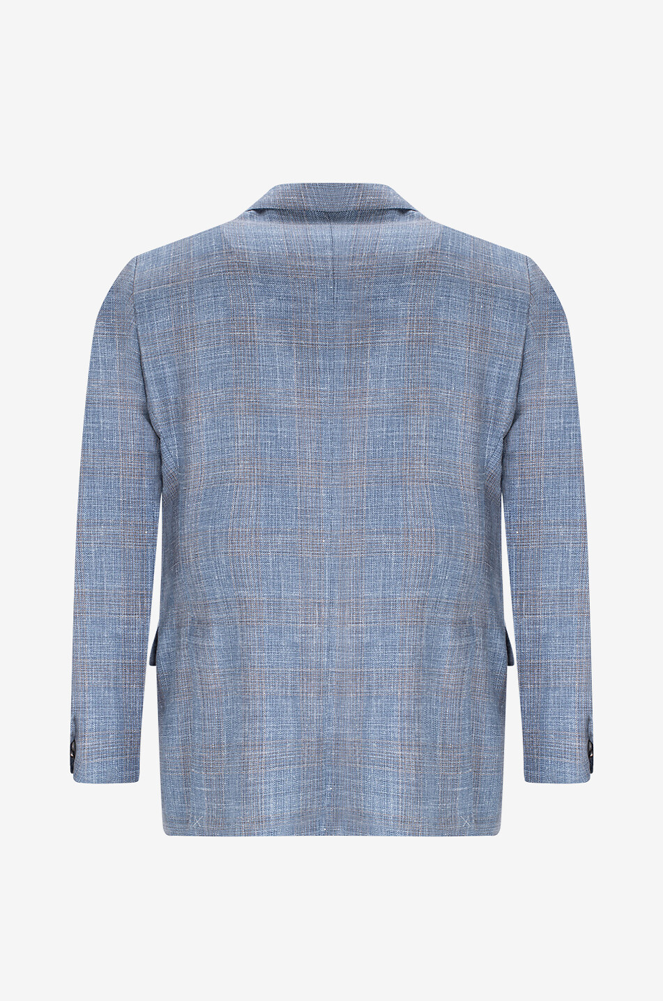 CORNELIANI Checked single-breasted virgin wool blend blazer Men LIGHT BLUE 2