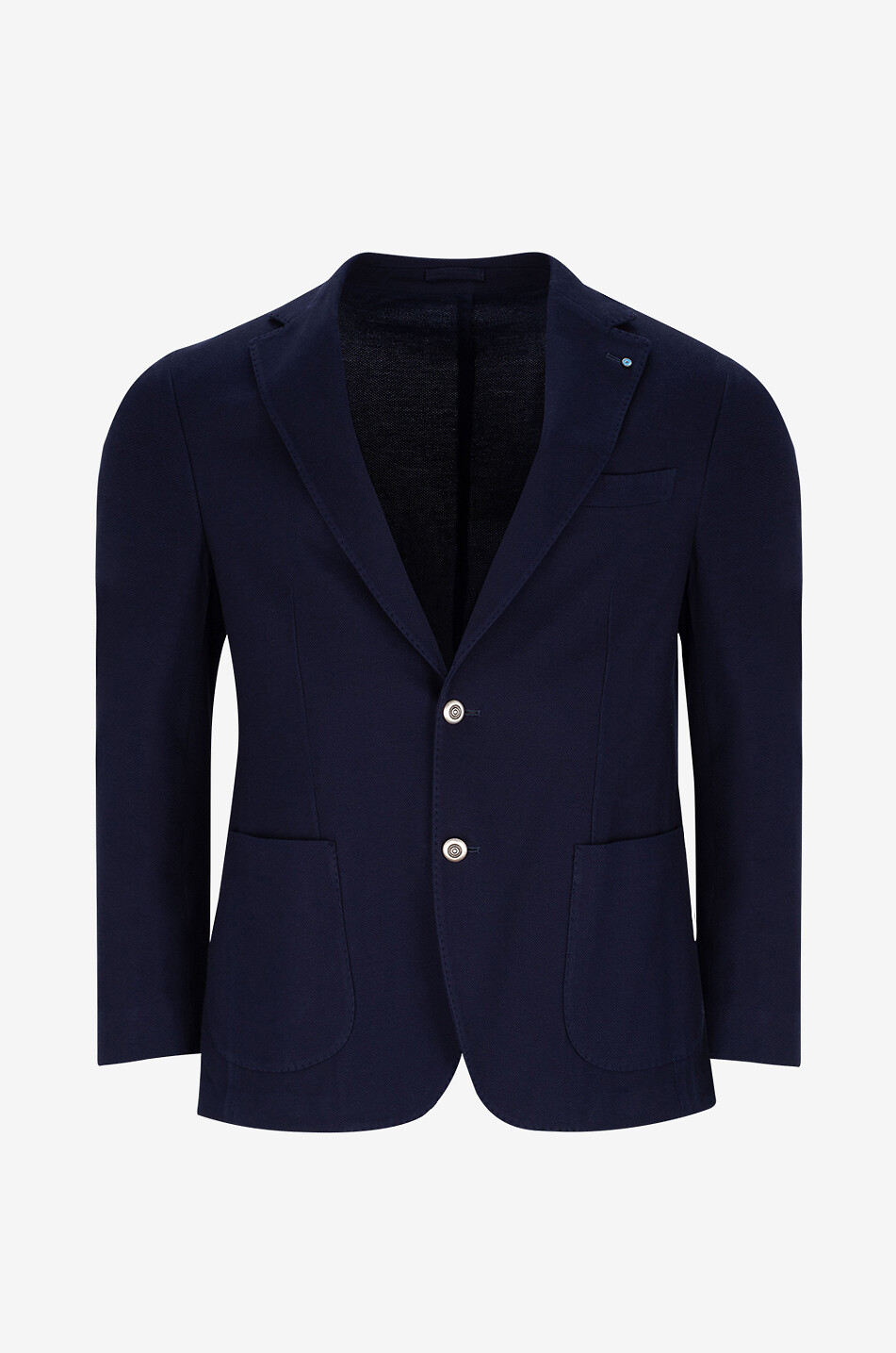 Blazer à boutonnage simple en coton piqué Alimini
