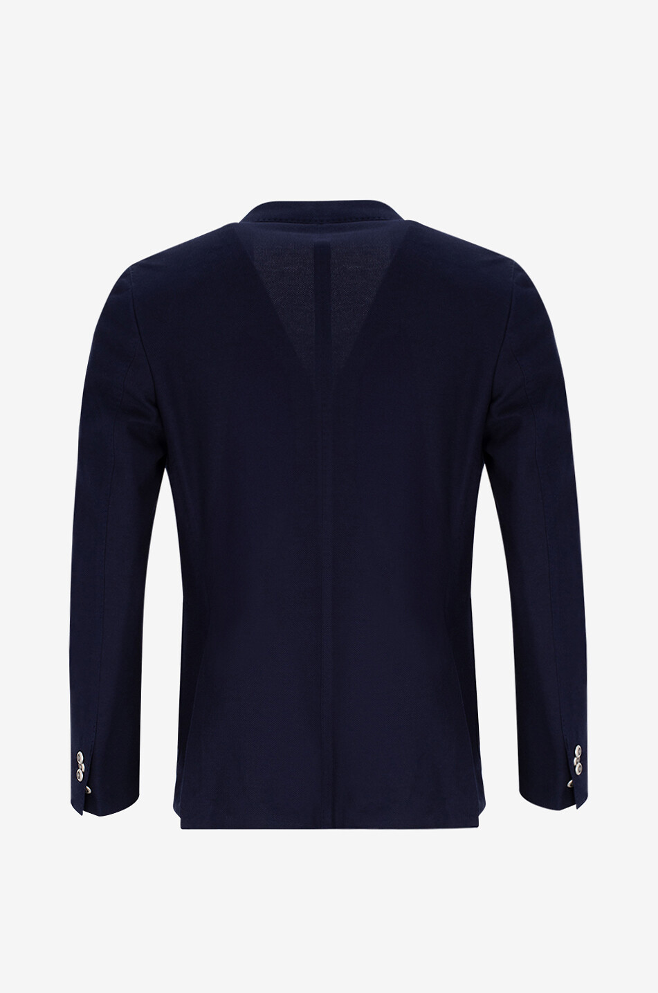 GIAMPAOLO Blazer à boutonnage simple en coton piqué Alimini Homme BLEU FONCE 2