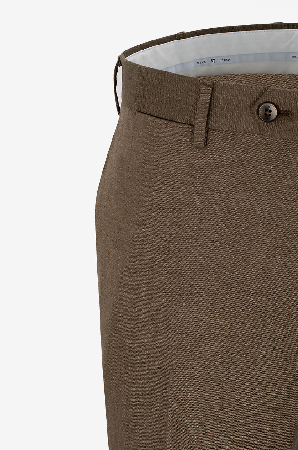 PT TORINO Linen classic trousers Men MEDIUM BROWN 3