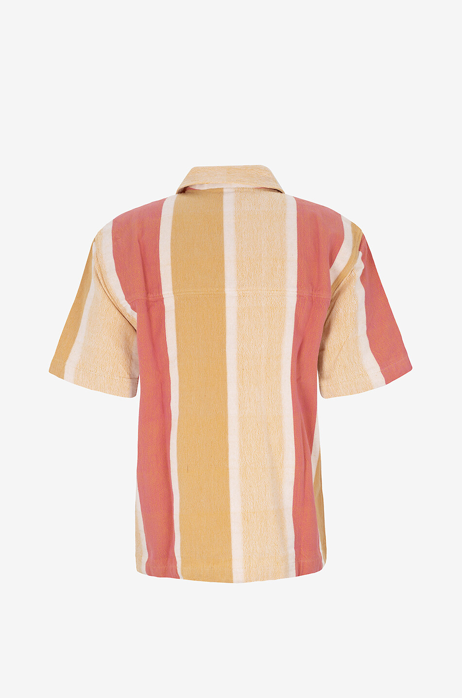 A KIND OF GUISE Kurzärmeliges gestreiftes Baumwollhemd Salvi Herren ROSA 2