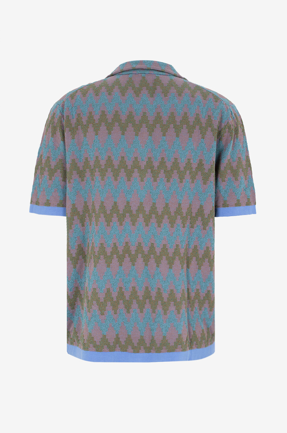 Kensit jacquard knit short-sleeved shirt