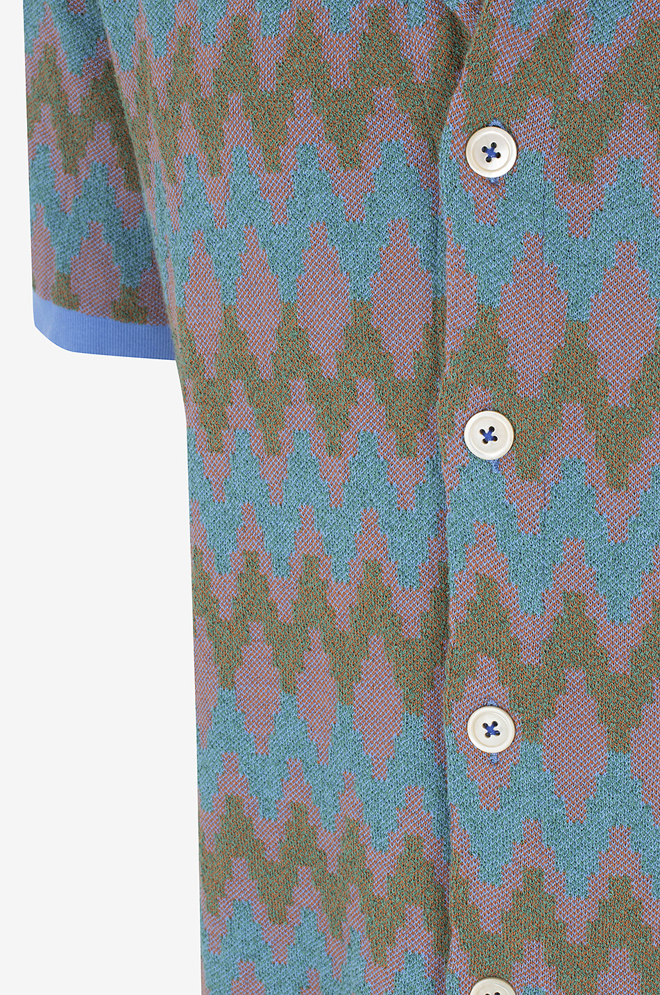 Kensit jacquard knit short-sleeved shirt