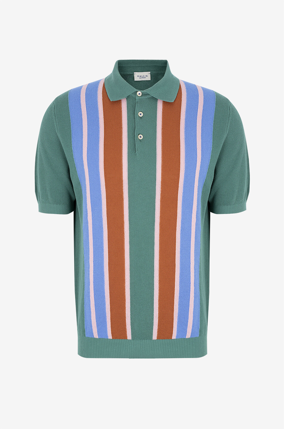 GALLIA KNIT PROJECT Polo rayé manches courtes en coton Freman Homme MULTICOLORE 1