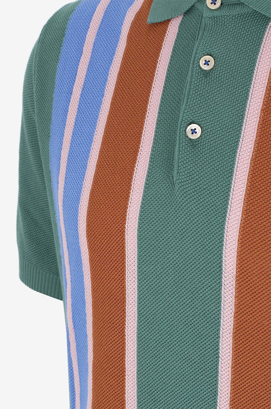 GALLIA KNIT PROJECT Polo rayé manches courtes en coton Freman Homme MULTICOLORE 3