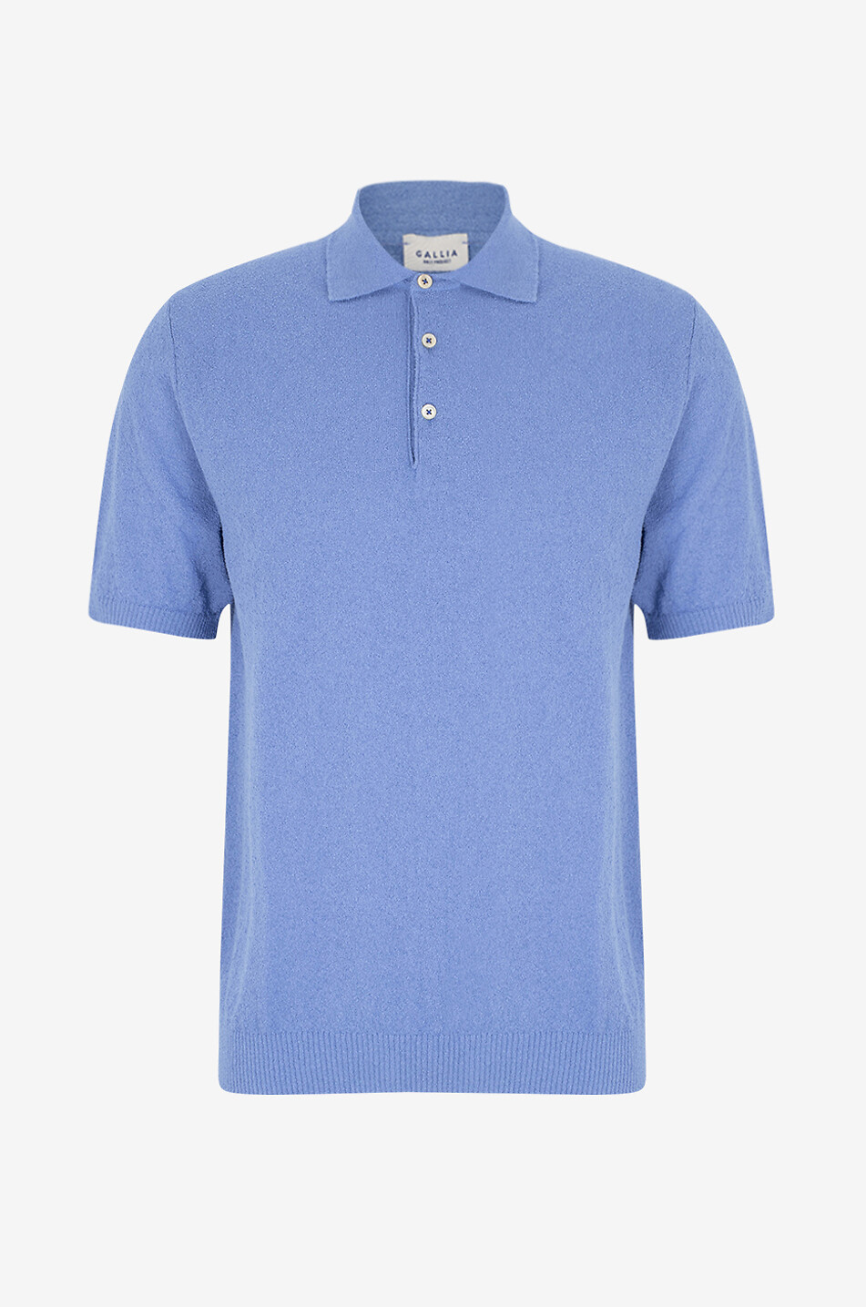 GALLIA KNIT PROJECT James cotton short-sleeved polo shirt Men BLUE 1