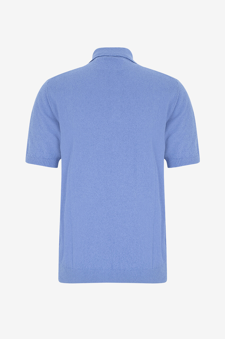 GALLIA KNIT PROJECT James cotton short-sleeved polo shirt Men BLUE 2