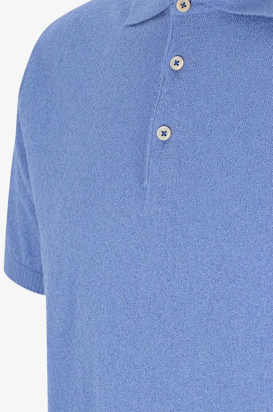 GALLIA KNIT PROJECT James cotton short-sleeved polo shirt Men BLUE 3