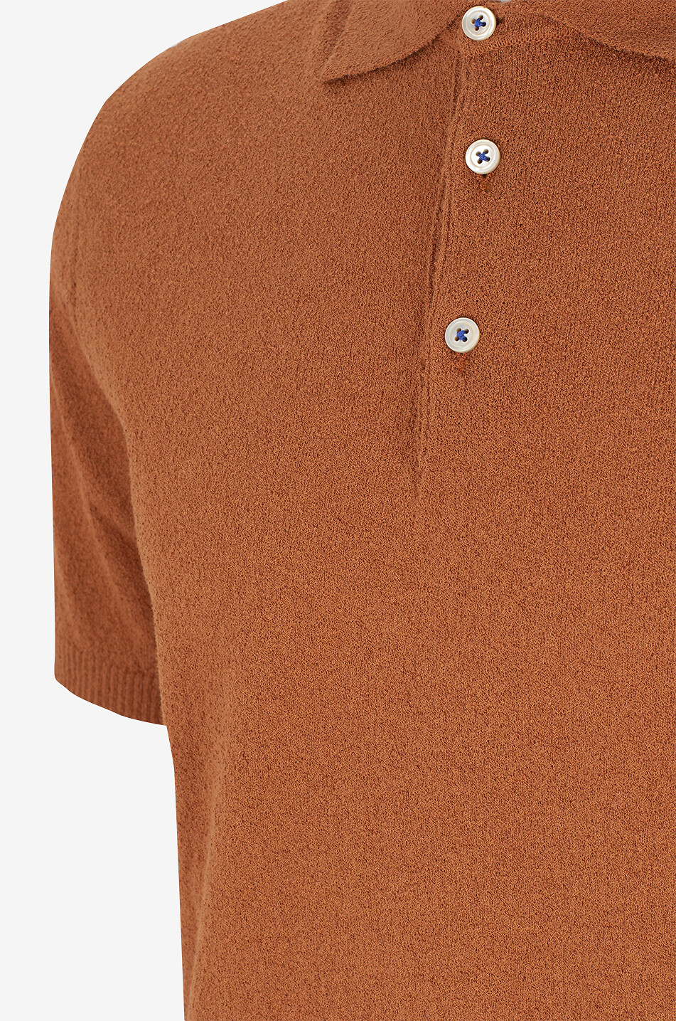 GALLIA KNIT PROJECT Kurzärmeliges Polohemd aus Baumwolle James Herren DUNKELORANGE 3