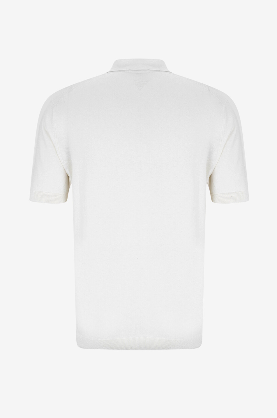 MAURIZIO BALDASSARI Polo à manches courtes en soie et coton Homme BLANC CASSE 2