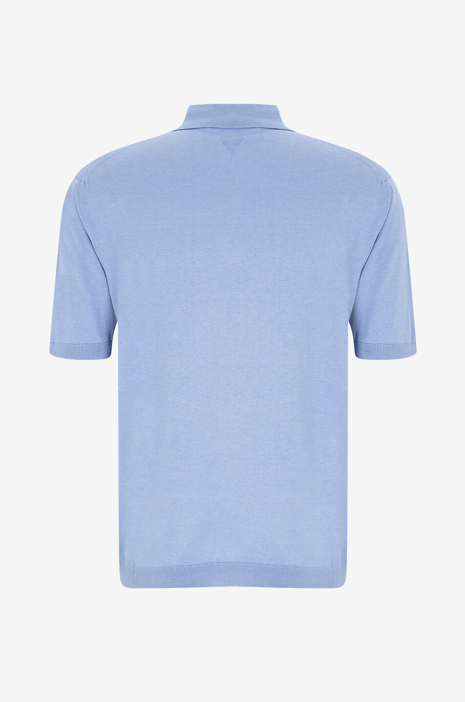 Silk and cotton short-sleeved polo shirt