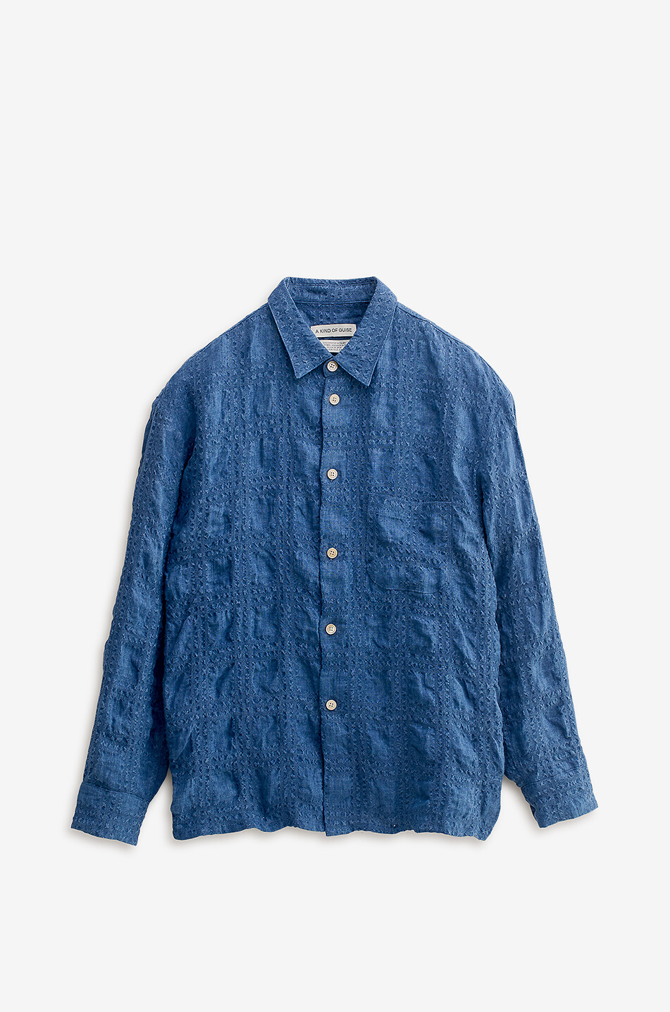A KIND OF GUISE Gusto linen long-sleeved shirt Men BLUE 1