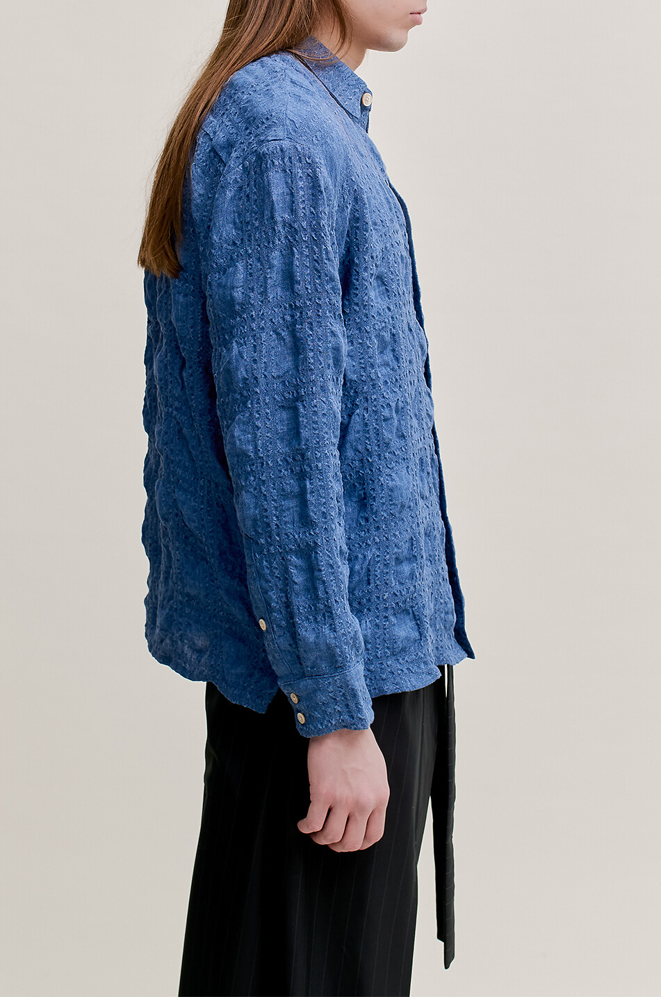 A KIND OF GUISE Gusto linen long-sleeved shirt Men BLUE 3