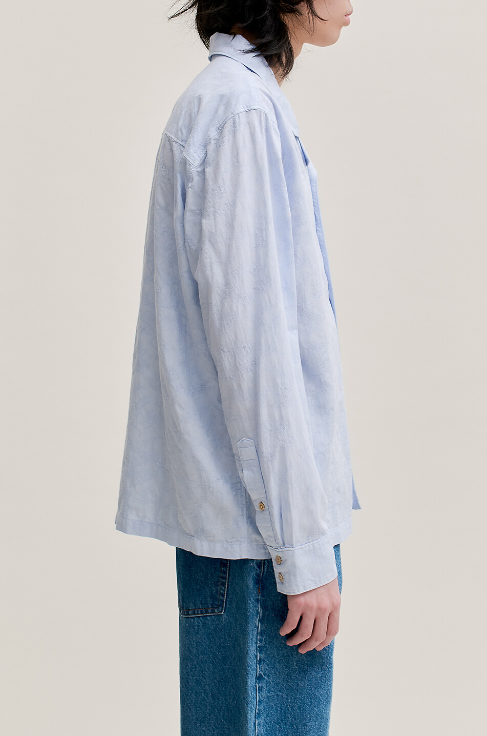 A KIND OF GUISE Scopello cotton long-sleeved shirt Men LIGHT BLUE 4