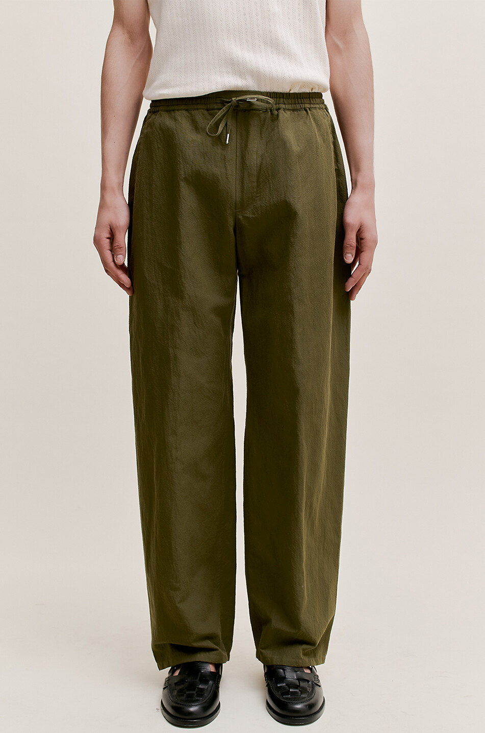 A KIND OF GUISE Pantalon en coton et lin Samurai Homme VERT 3