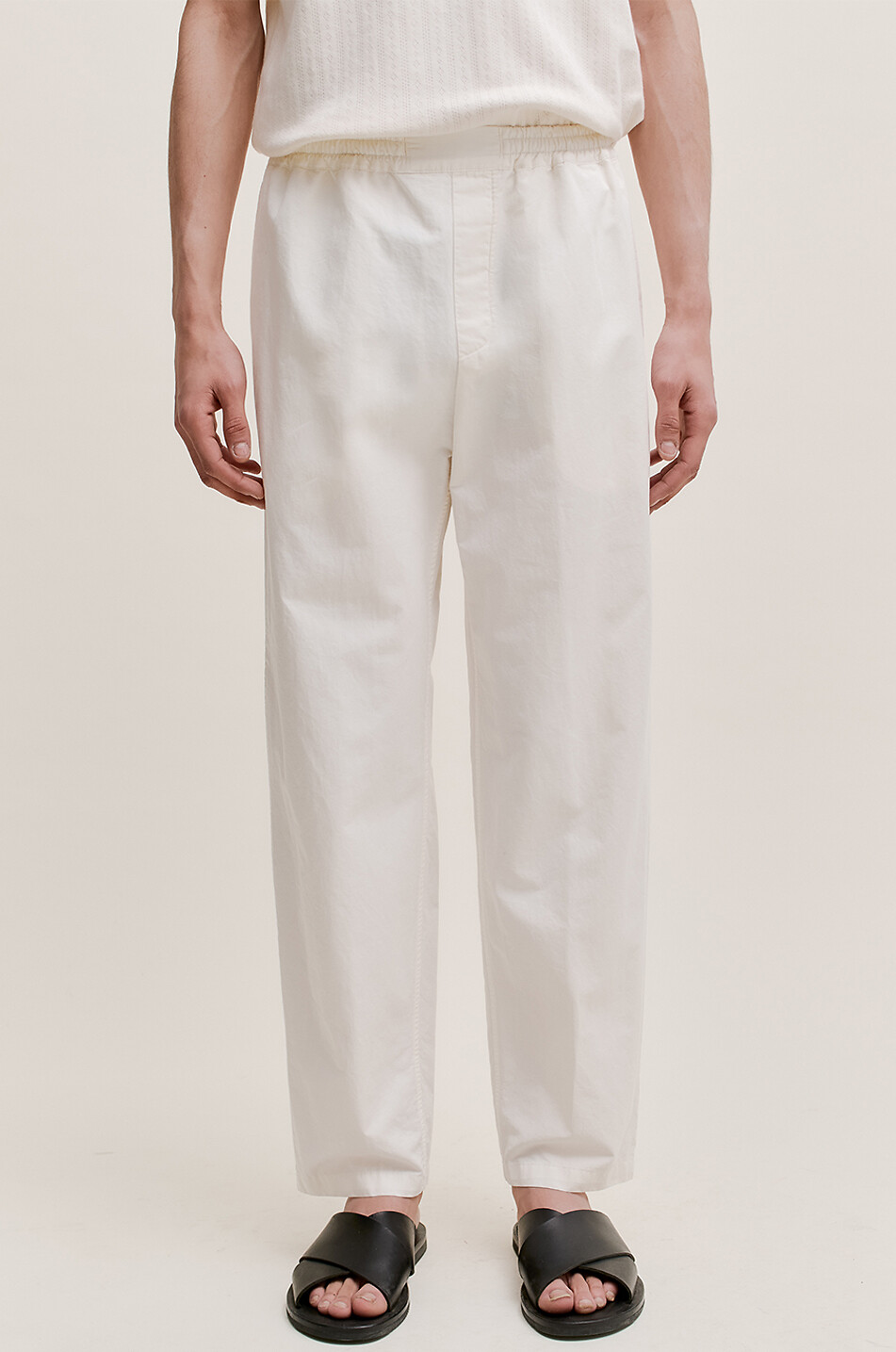 A KIND OF GUISE Banasa cotton and linen trousers Men EGGSHELL 2