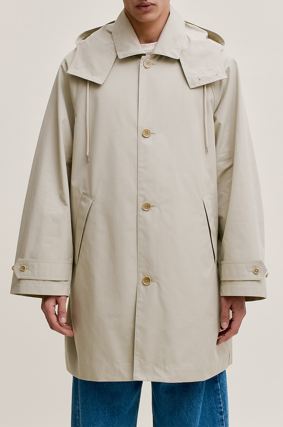 A KIND OF GUISE Mutur Mac organic cotton raincoat Men BEIGE 3