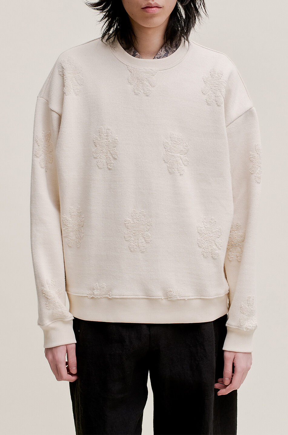 A KIND OF GUISE Sweat-shirt à motif floral Kandy Crewneck Homme BLANC CASSE 4