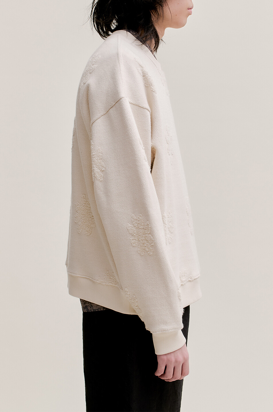 A KIND OF GUISE Sweat-shirt à motif floral Kandy Crewneck Homme BLANC CASSE 3