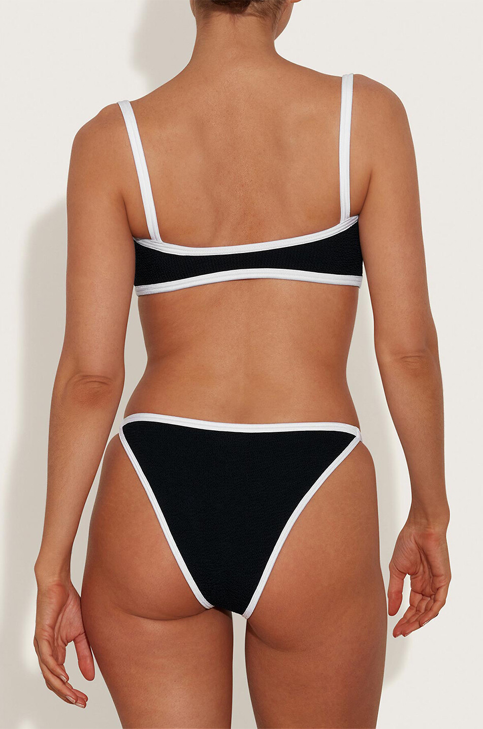 HUNZA G Bikini brassière Tyler Bikini Tonal Femme NOIR 4