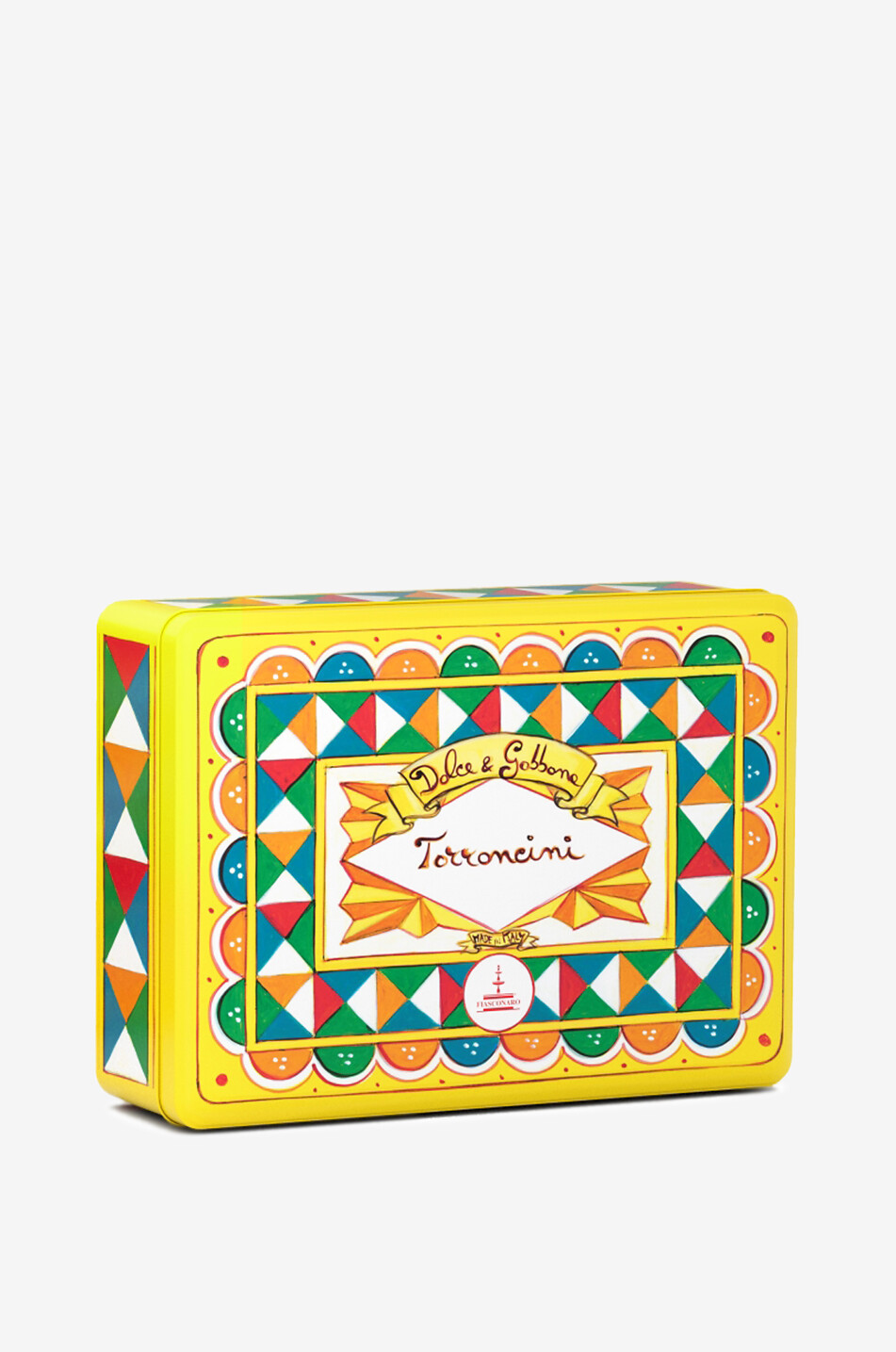 FIASCORINO DOLCE & GABBANA Rechteckige Dose mit Torroncini Torroncini - 250 g Haus GELB 1