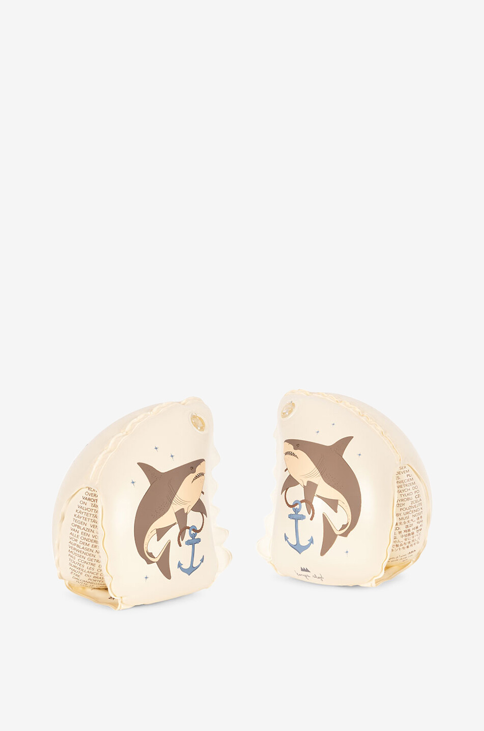KONGES SLØJD Bouée gonflable enfant Shark Fin Bébé Beige clair 1