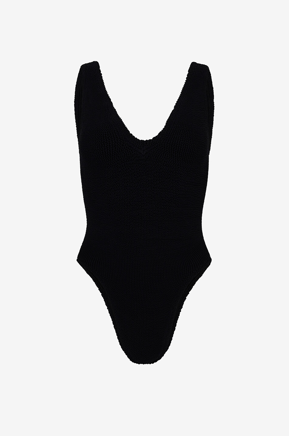 HUNZA G Sadie V-neck one-piece swimsuit Women BLACK 1