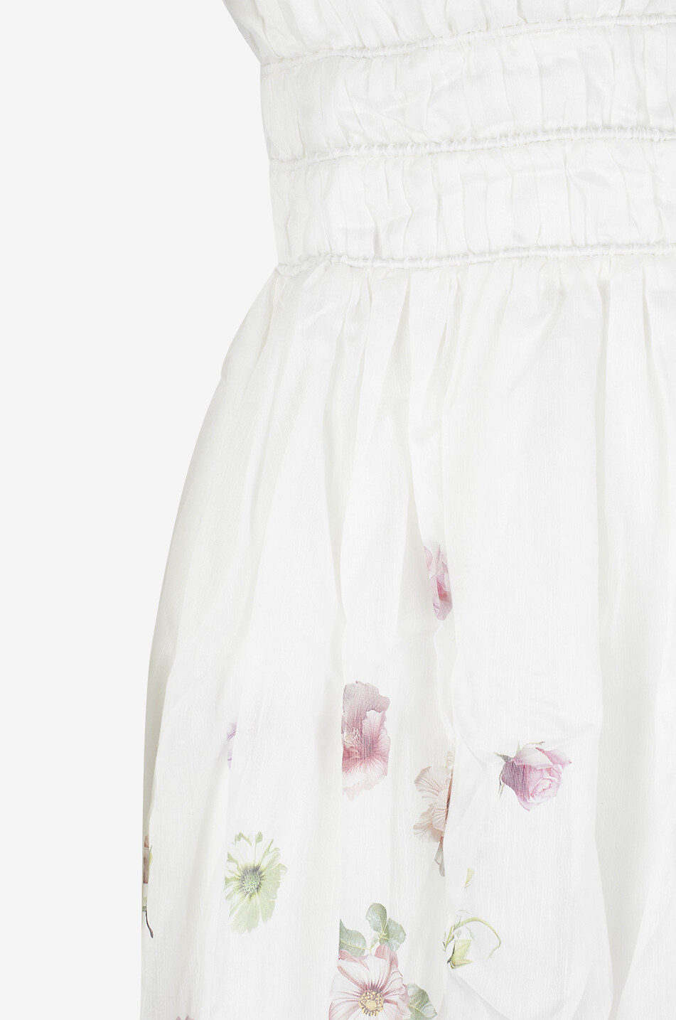 Fleur floral strappy maxi organza dress