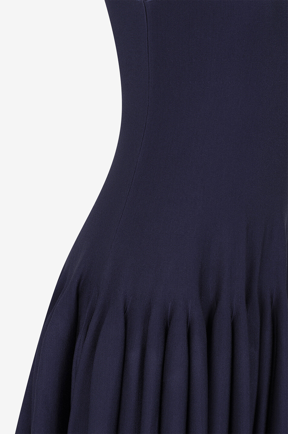 ALAÏA Robe midi sans manches à godets en maille Femme BLEU FONCE 3