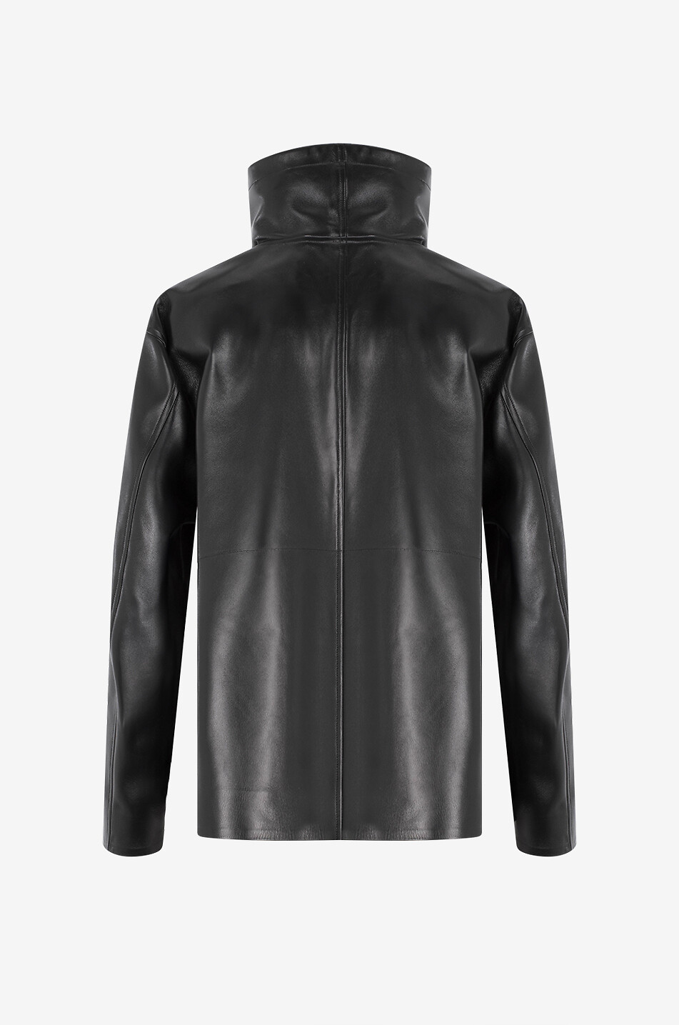 PHOEBE PHILO Veste en cuir nappa Funnel Femme NOIR 2