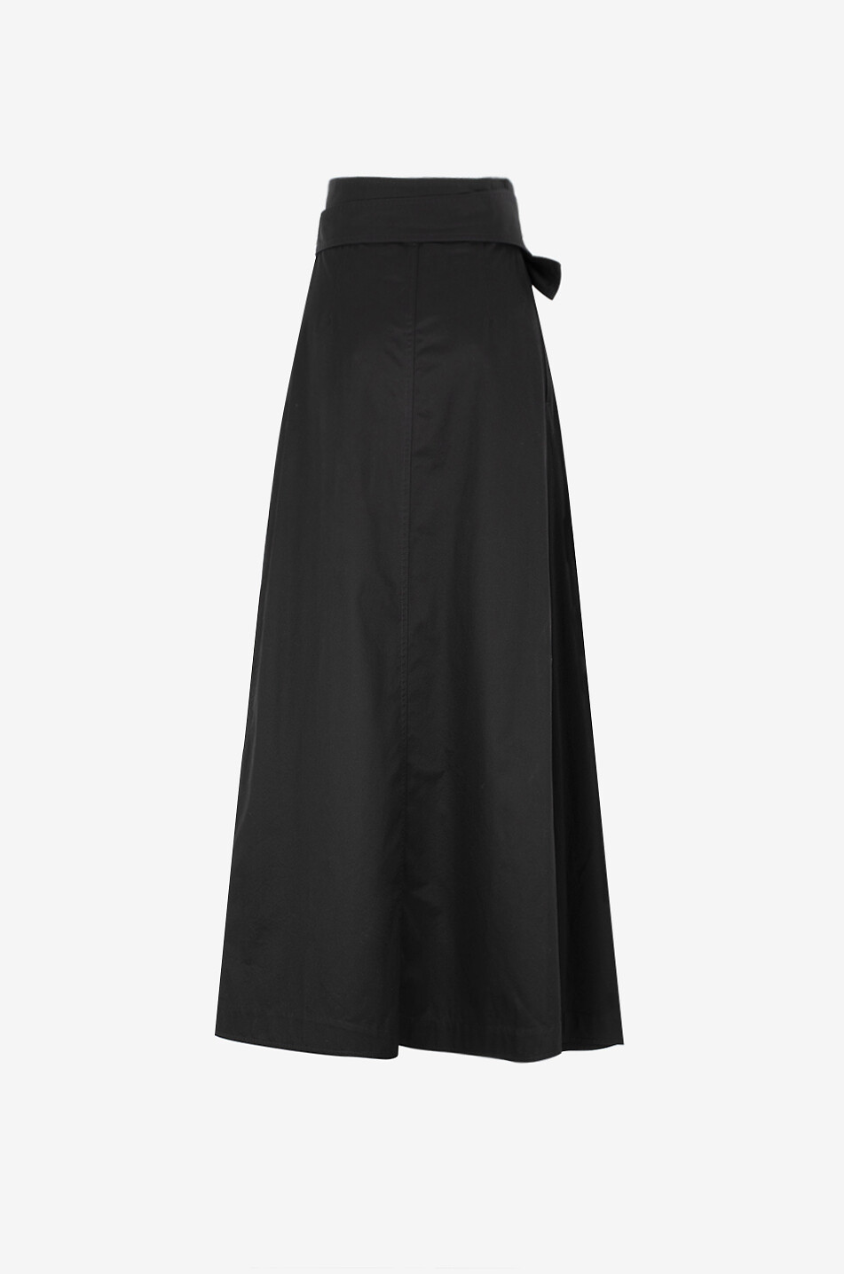 PHOEBE PHILO Long cotton twill wrap skirt Women BLACK 2