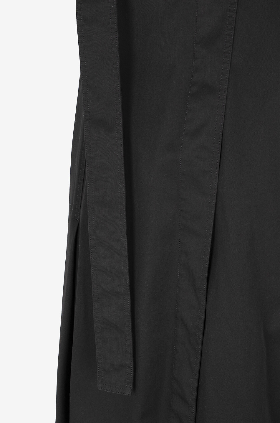 PHOEBE PHILO Long cotton twill wrap skirt Women BLACK 3
