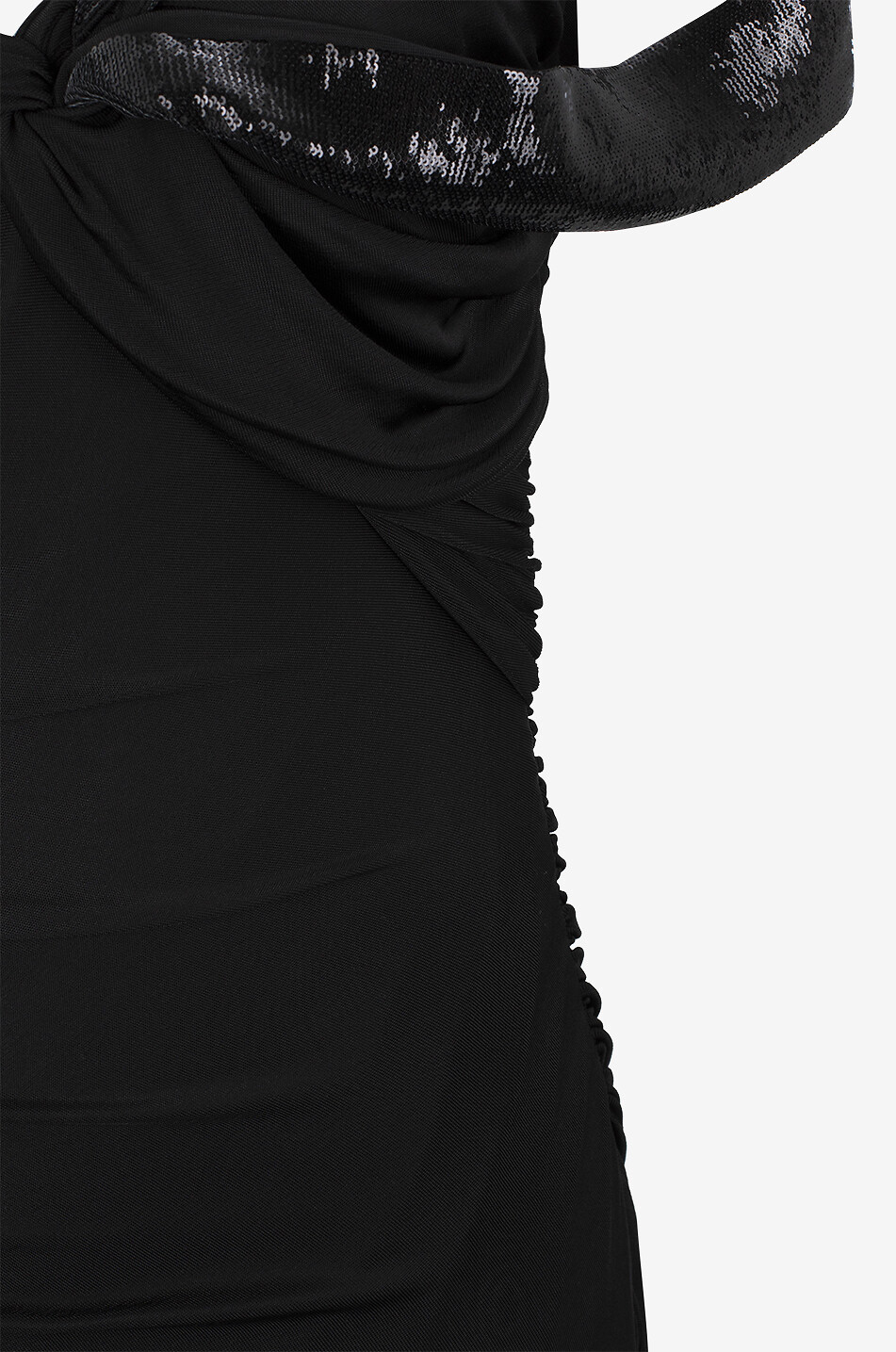 TOM FORD Robe de soirée en jersey à sequins One Shoulder Twist Front Femme NOIR 3